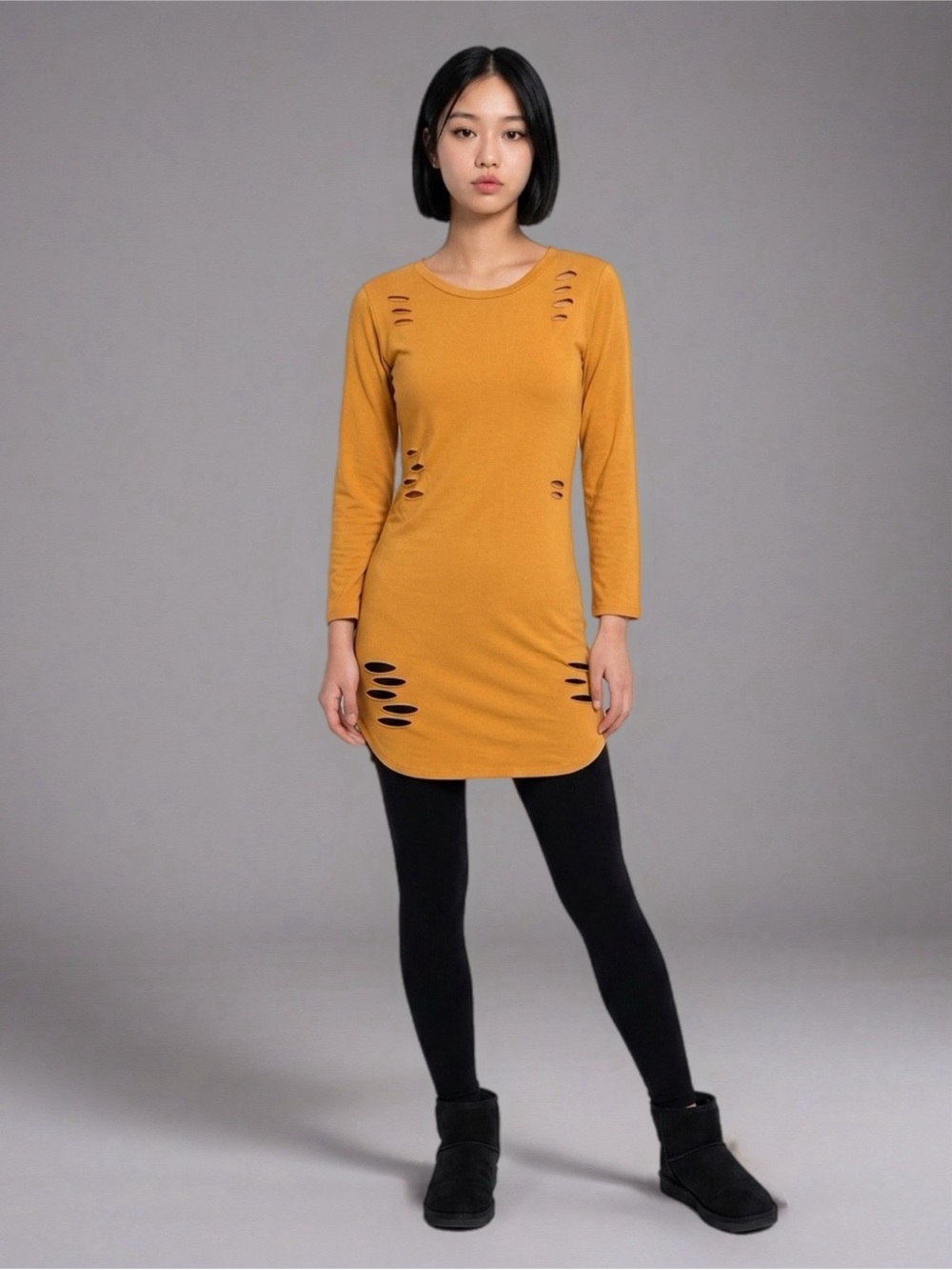 🧡 Derek Heart Bodycon Dress in Golden Orange | Women’s Sz Sm
